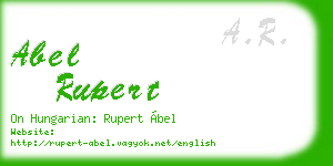 abel rupert business card