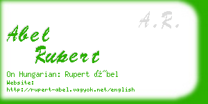 abel rupert business card